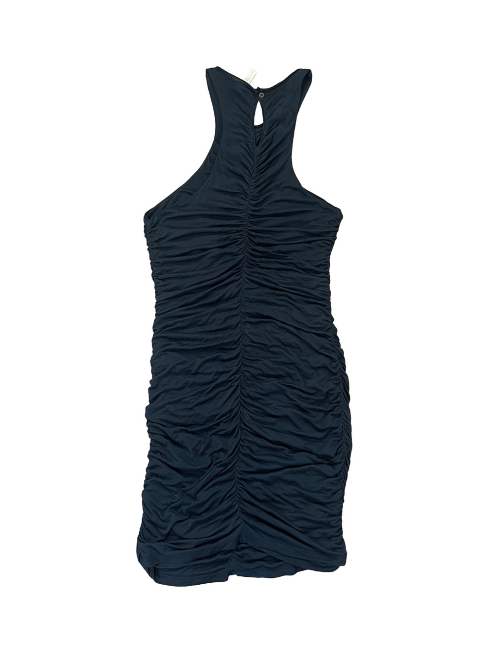 Anthropologie Pilcro Black Ruched Racerback Mini Dress - Picture 3 of 4